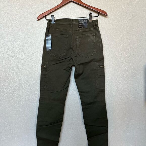Banana Republic Army Green Skinny Cargo Pants 00/24p - Picture 2 of 4